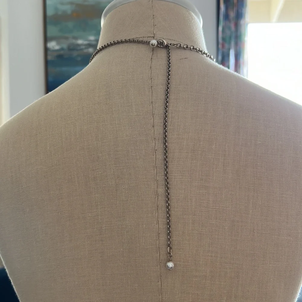 Chanel gold pearl and crystal necklace